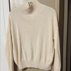 Free People Cream 100% Cashmere Cowl Neck Sweater Size Small